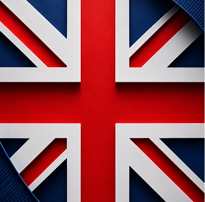 Drapeau Anglaise pour représenter la formation de la langue anglaise