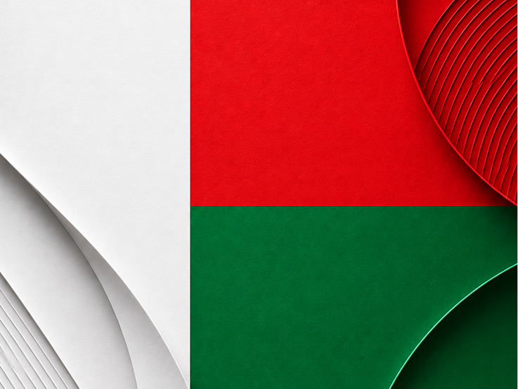 Drapeau pour représenter la formation de la langue Malagasy